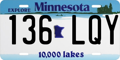 MN license plate 136LQY