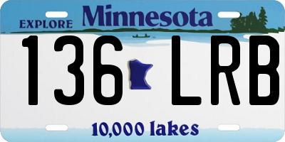 MN license plate 136LRB