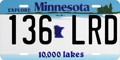 MN license plate 136LRD