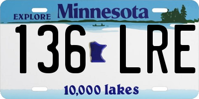 MN license plate 136LRE