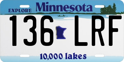 MN license plate 136LRF