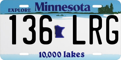MN license plate 136LRG