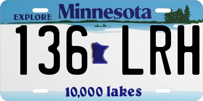 MN license plate 136LRH