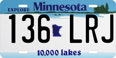 MN license plate 136LRJ