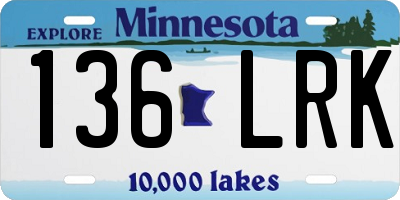 MN license plate 136LRK
