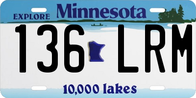 MN license plate 136LRM