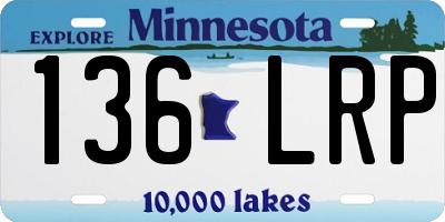 MN license plate 136LRP