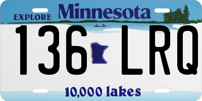 MN license plate 136LRQ