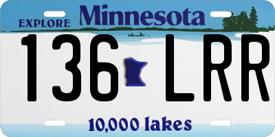 MN license plate 136LRR