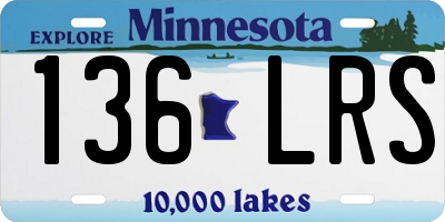 MN license plate 136LRS