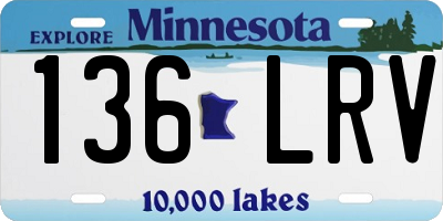 MN license plate 136LRV
