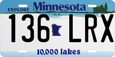 MN license plate 136LRX