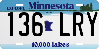 MN license plate 136LRY
