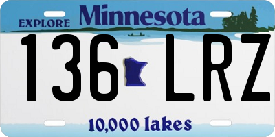 MN license plate 136LRZ