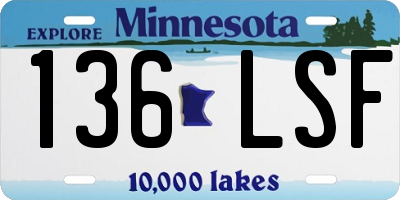 MN license plate 136LSF