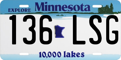 MN license plate 136LSG