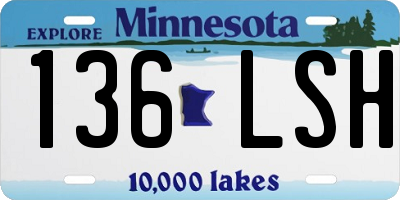 MN license plate 136LSH