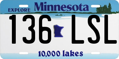 MN license plate 136LSL