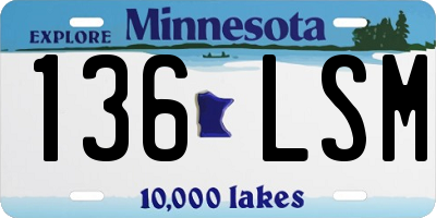 MN license plate 136LSM