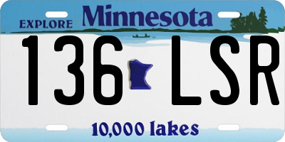 MN license plate 136LSR