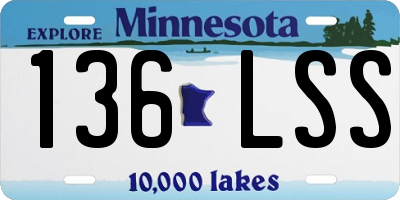 MN license plate 136LSS