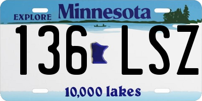 MN license plate 136LSZ