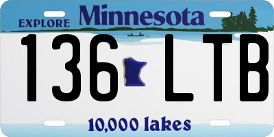 MN license plate 136LTB