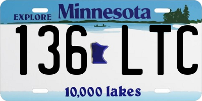 MN license plate 136LTC