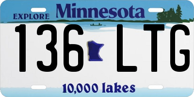 MN license plate 136LTG