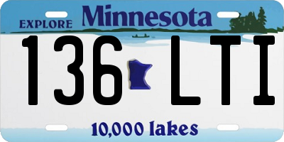 MN license plate 136LTI
