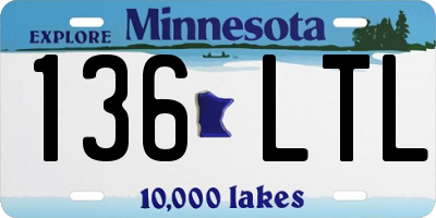 MN license plate 136LTL