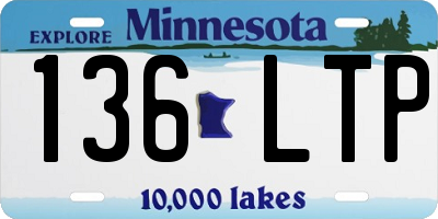 MN license plate 136LTP