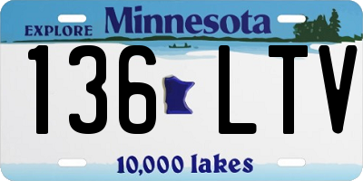 MN license plate 136LTV