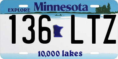 MN license plate 136LTZ