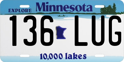 MN license plate 136LUG