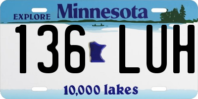 MN license plate 136LUH