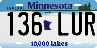 MN license plate 136LUR