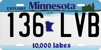 MN license plate 136LVB