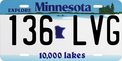 MN license plate 136LVG