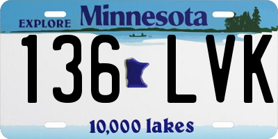 MN license plate 136LVK