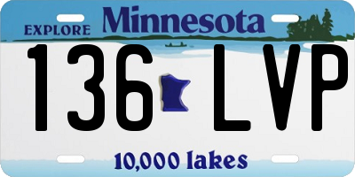 MN license plate 136LVP