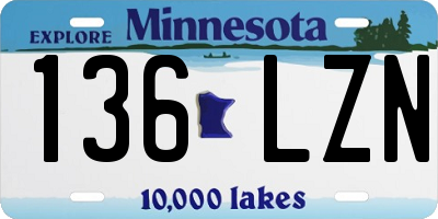 MN license plate 136LZN