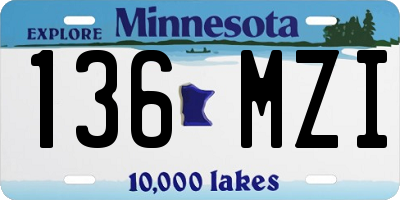 MN license plate 136MZI
