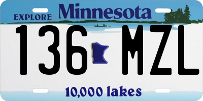 MN license plate 136MZL