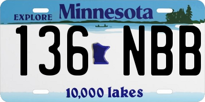 MN license plate 136NBB
