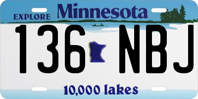 MN license plate 136NBJ