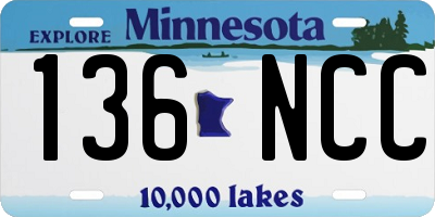 MN license plate 136NCC