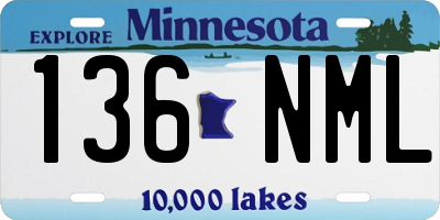 MN license plate 136NML