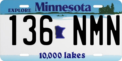 MN license plate 136NMN