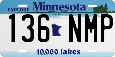 MN license plate 136NMP